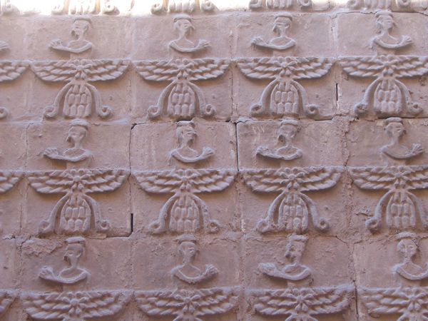 Faravahar images on bricks - Yazd by Reza Salehi & Sanam Kashfi / 2005