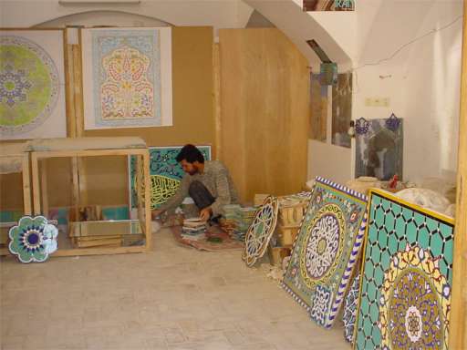 Tile Artisan's Workshop Outside of Alexander's Prison - Yazd / 18th October 2001